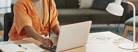 Digital marketing professional working